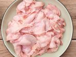 Raw chicken skin