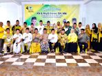 Jajaran pengurus DPC PKB Pasuruan bersama pengurus Golkar dan calon bupati Mujib Imron.