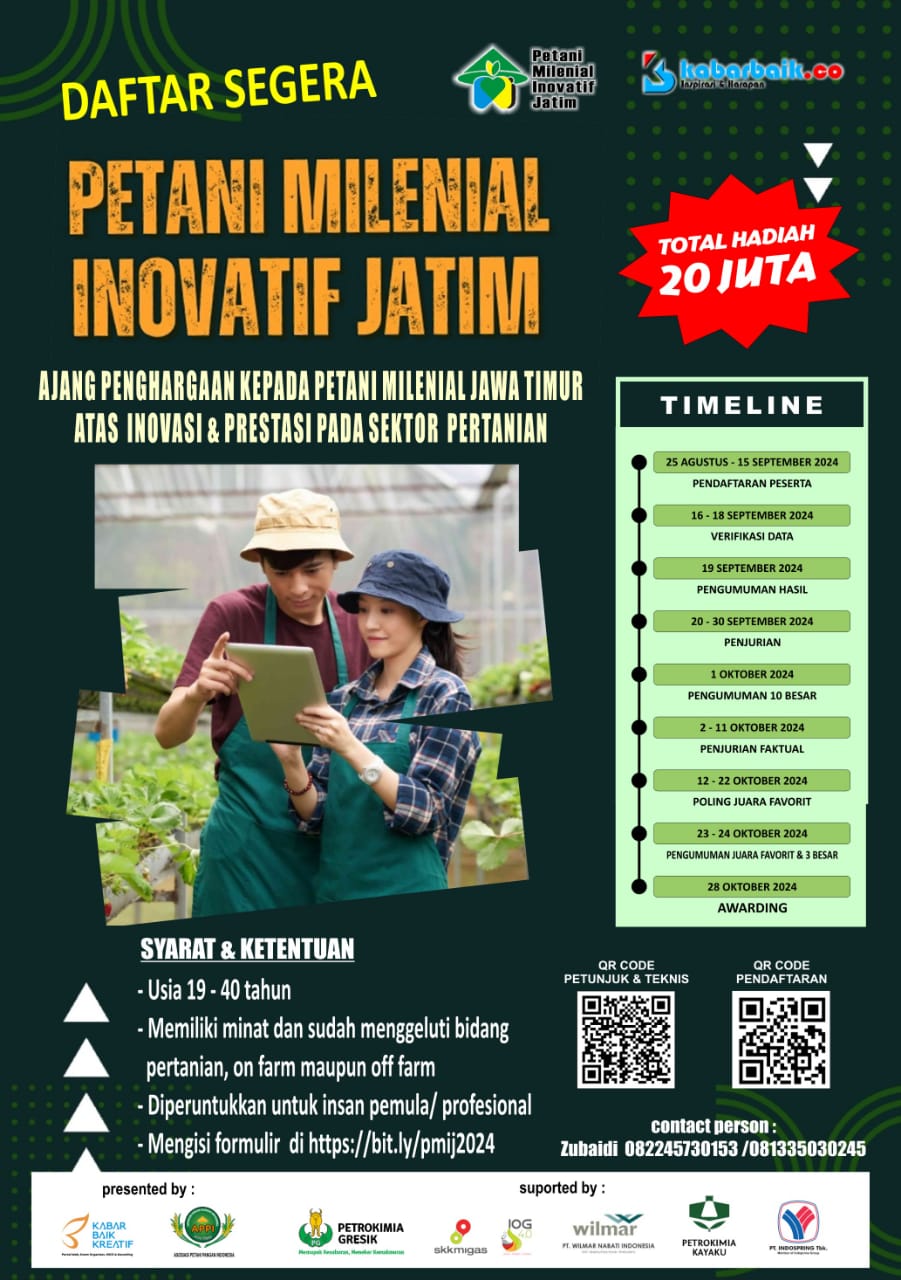 Kick Off Petani Milenial Inovatif Jatim 2024, Cek Timeline dan Syaratnya di Sini 1 WhatsApp Image 2024 08 25 at 06.35.29