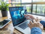 Memakai laptop AI