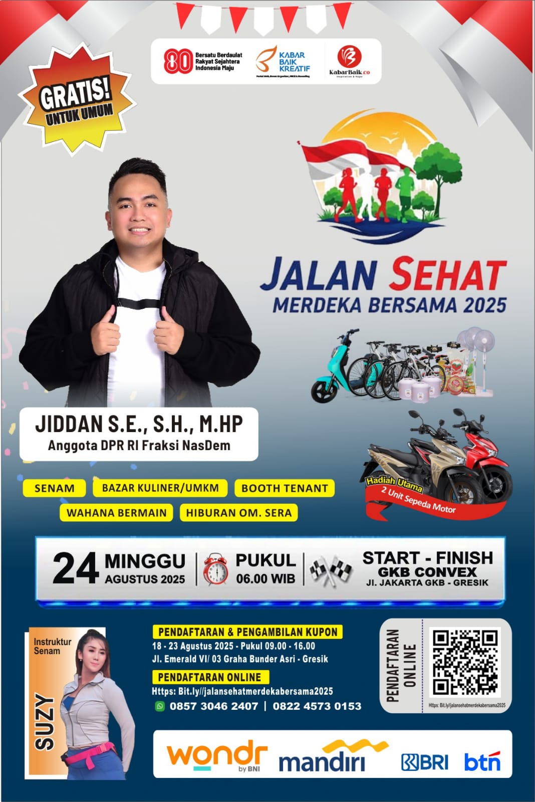 Ribuan Peserta Siap Meriahkan Jalan Sehat Merdeka Bersama 2025 di Gresik, Ada Bazar UMKM hingga Doorprize Motor 1 46df084e 5275 4c48 9048 e5da645a9002