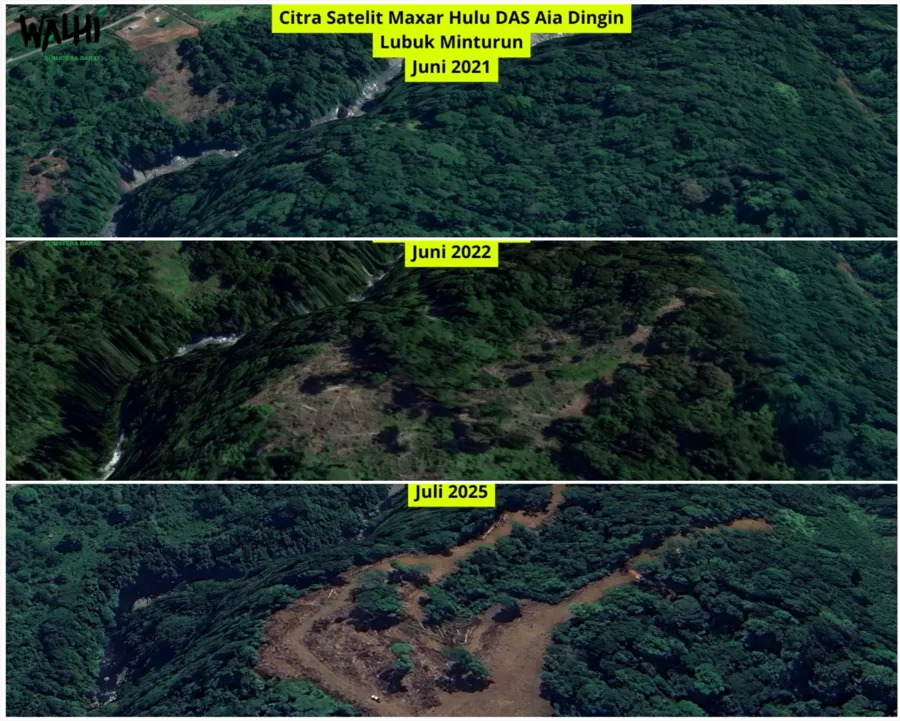 Bencana Banjir Bandang di Sumbar karena Deforestasi Bukit Barisan 1 walhi