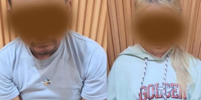 Tersangka pengedar uang palsu yang diamankan Polres Batu. (Foto: Ist/Humas Polres Batu)