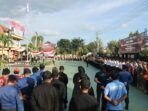 Apel Gelar Pasukan Operasi Ketupat Semeru, di Halaman Mapolresta Banyuwangi.