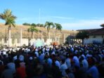 Warga Binaan Lapas Banyuwangi saat mengikuti salat Ied