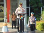 Kapolres Gresik AKBP Ramadhan Nasution memimpin apel perdana usai Idul Fitri 1447 Hijriah dan Operasi Ketupat Semeru 2026.