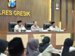 Kapolres Gresik AKBP Ramadhan Nasution saat halal bihalal bersama PKDI Gresik.